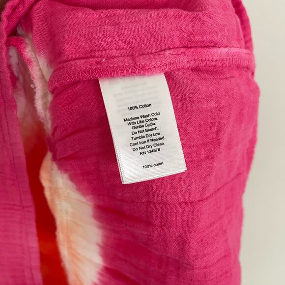 NWT Vineyard Vines Pink Orange Tie Dye Swim Cover Up Dress (L) - Picture 8 of 8